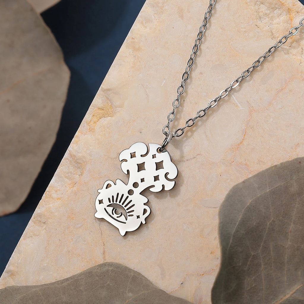 Kette Anhänger Hexenkessel Hexerei Wicca silber