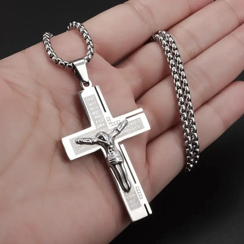 Halskette & Anhänger Kreuz Herren Jesus Kreuz Silber