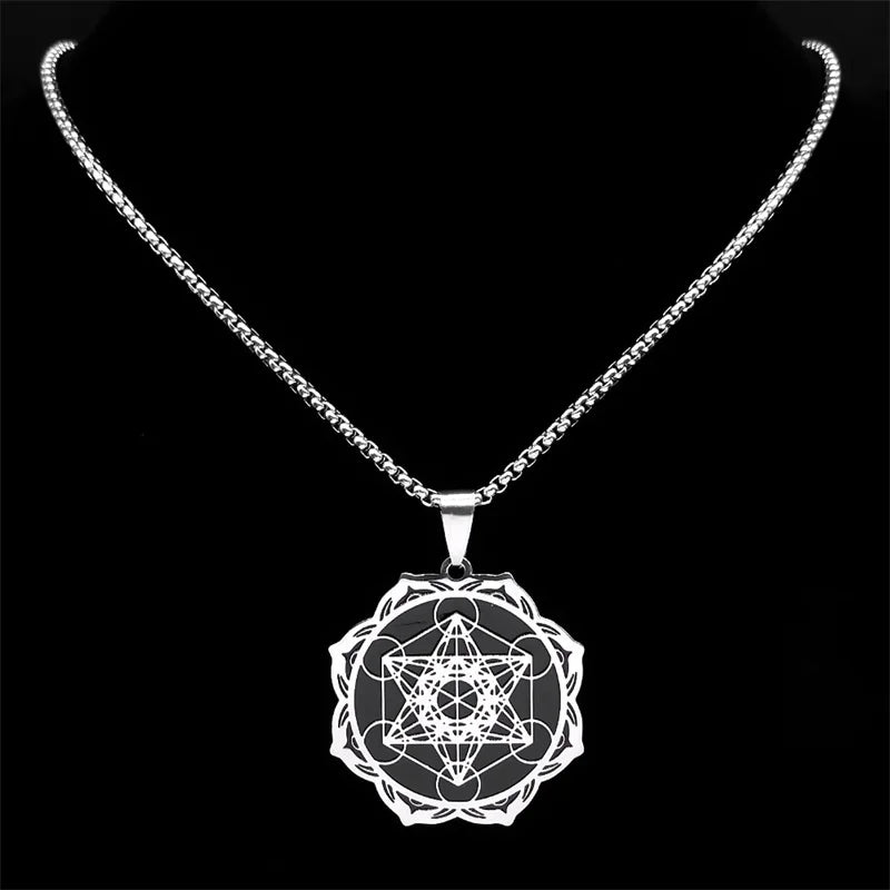 Metatron Würfel Anhänger Halskette für Herren oder Damen