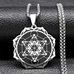 Metatron Würfel Anhänger Halskette für Herren oder Damen