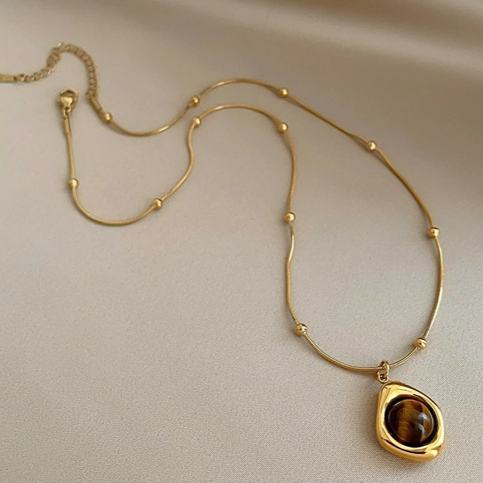 Schutzanhänger Halskette Tigerauge B