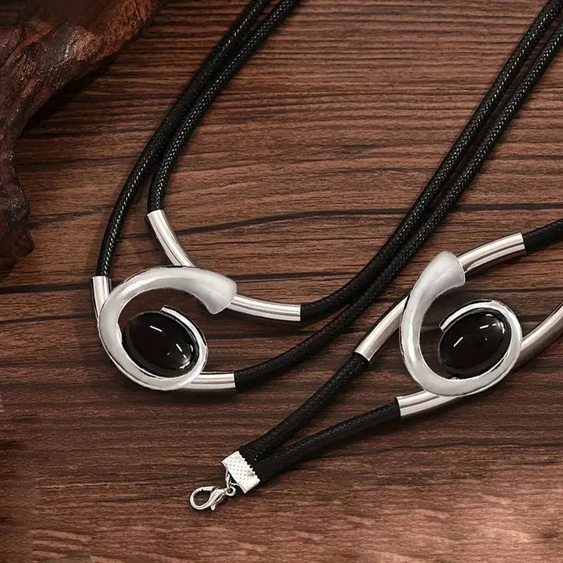 Halskette Anhänger und Armband Geometrisch Silber