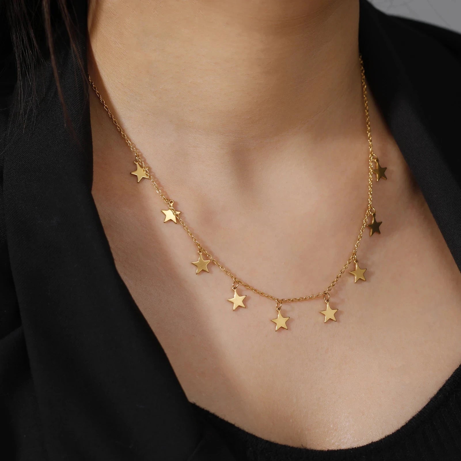 Halskette Anhänger Stern Astrologie Gold