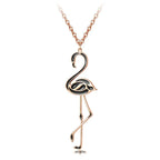 Halskette Flamingo Schwarz Rosa 