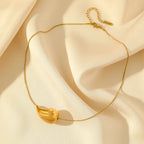 Wassertröpfchen-Anhänger Halskette Gold Stil 2