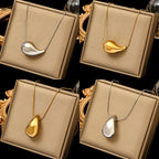 Wassertröpfchen-Anhänger Halskette Gold Silber