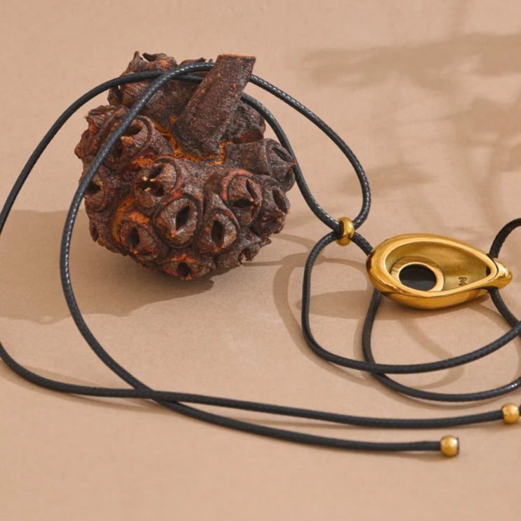 Wasserfall-Anhänger-Halskette im Boho-Stil Gold