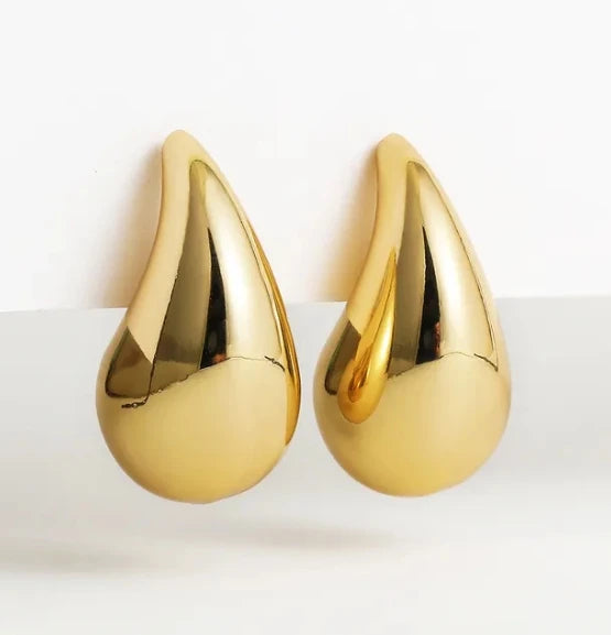 Halskette Anhänger großer Wassertropfen Gold