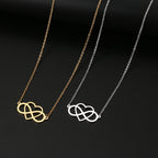 Halskette Anhänger Unendlichkeit und Herz Damen Silber