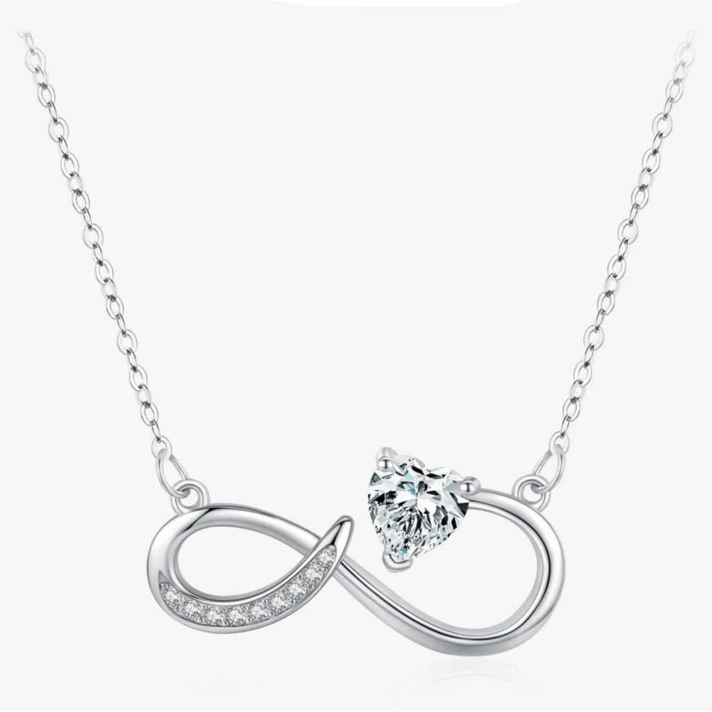 Unendlichkeit und Löwe Anhänger Halskette aus Zirkon