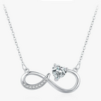 Unendlichkeit und Löwe Anhänger Halskette aus Zirkon