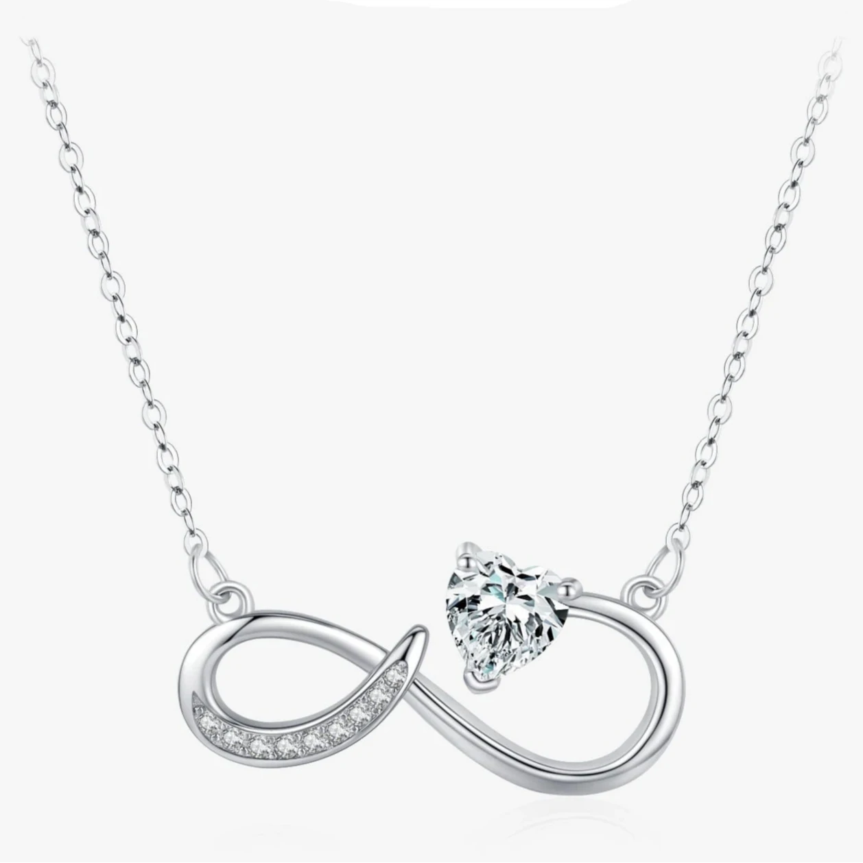 Unendlichkeit und Löwe Anhänger Halskette aus Zirkon