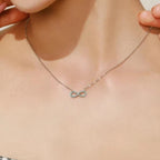 Unendlichkeit Anhänger Halskette Türkis