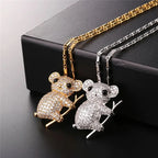 Koala-Halskette Steine Gold oder Silber
