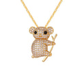 Koala-Halskette Steine Gold