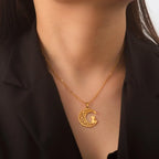 Halskette Anhänger Katzenmond