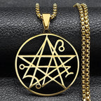 Halskette Anhänger Necronomicon Lovecraft Cthulhu Gold