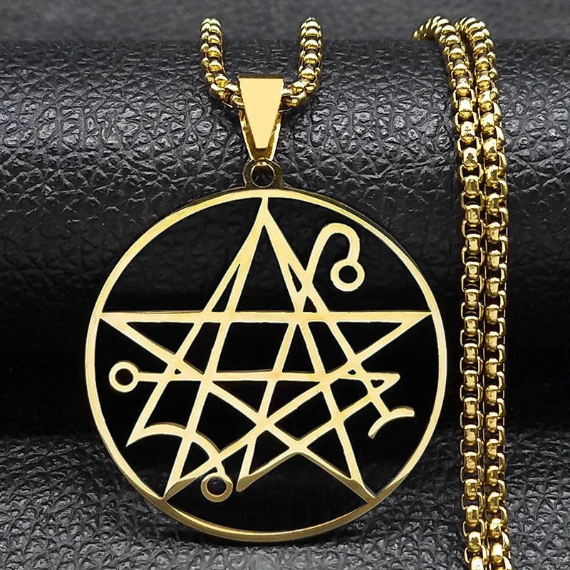 Halskette Anhänger Necronomicon Lovecraft Cthulhu Gold