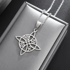 Halskette Anhänger Hexenknoten Wicca Schutz silber