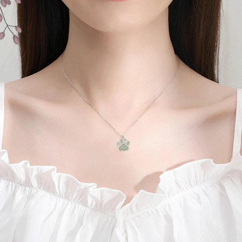 Hundepfoten Anhänger Halskette 