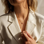 Geburtsstein-Anhänger Halskette mit Sternzeichen Silber & Gold 