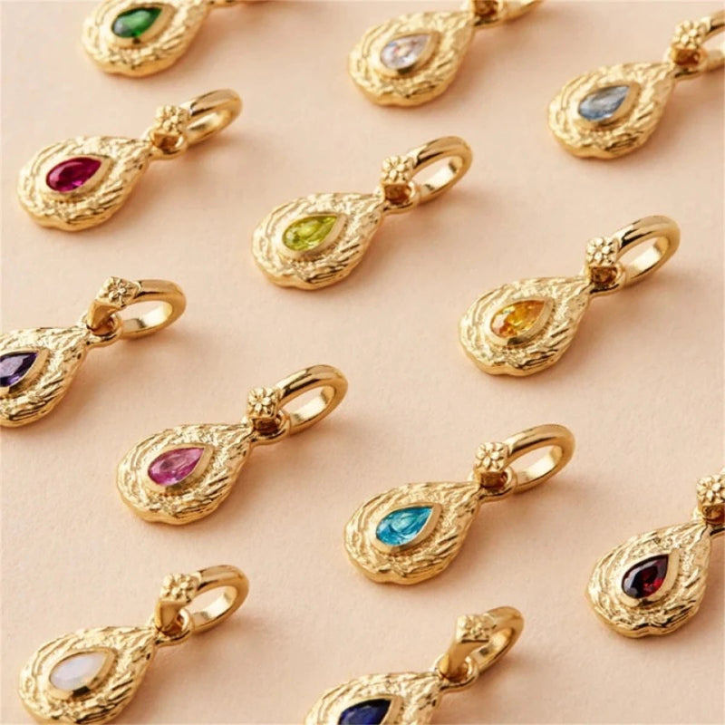 Bunter Geburtsstein-Anhänger-Halskette