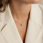 Geburtsstein-Anhänger Halskette Gold & Silber 