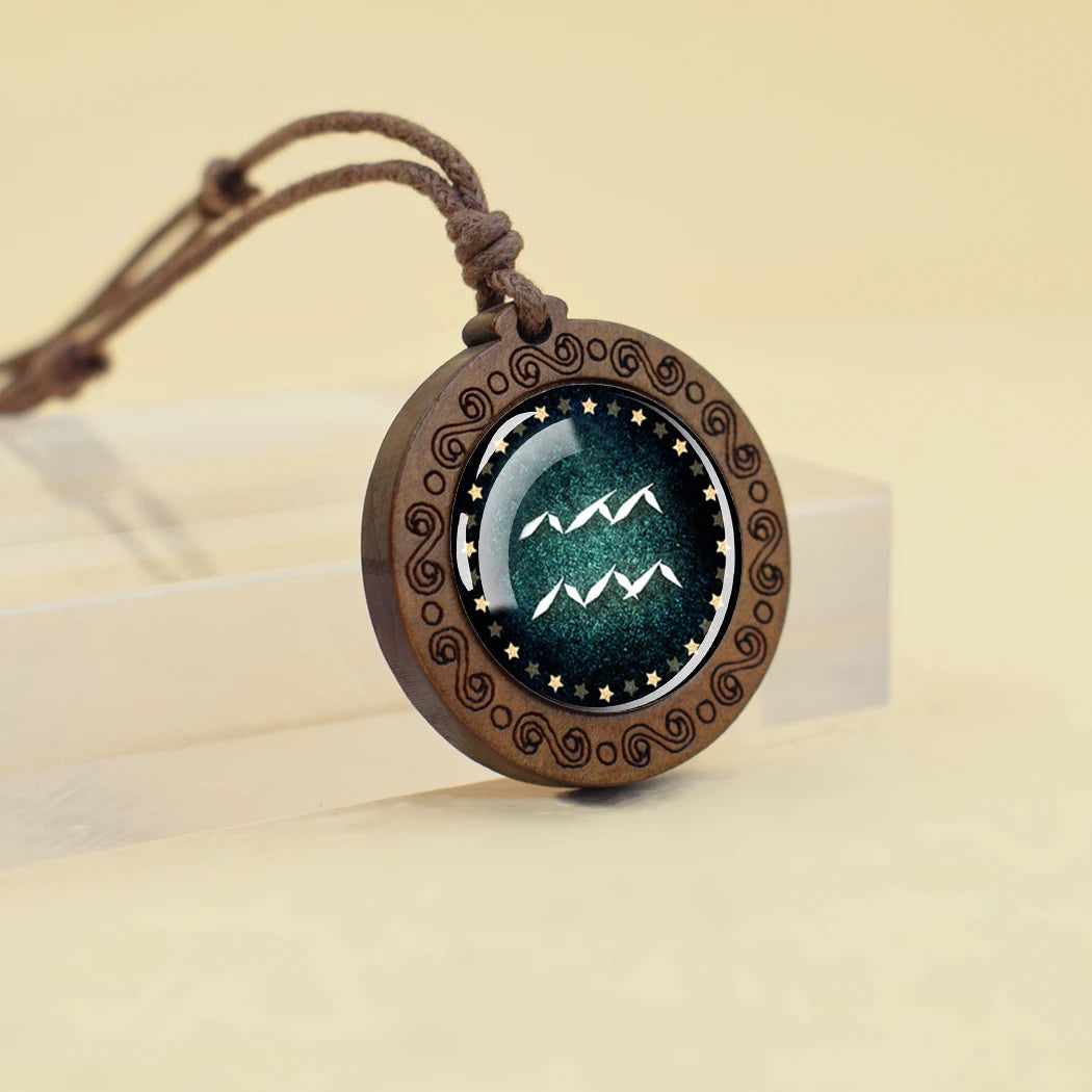 Halskette Anhänger Sternzeichen 12 Sternbilder Wassermann