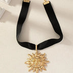 Vintage Sonnenanhänger Halskette