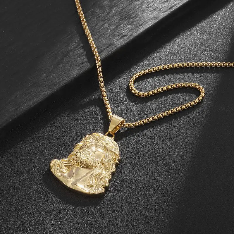 Halskette Anhänger Jesus Christus Kopf 