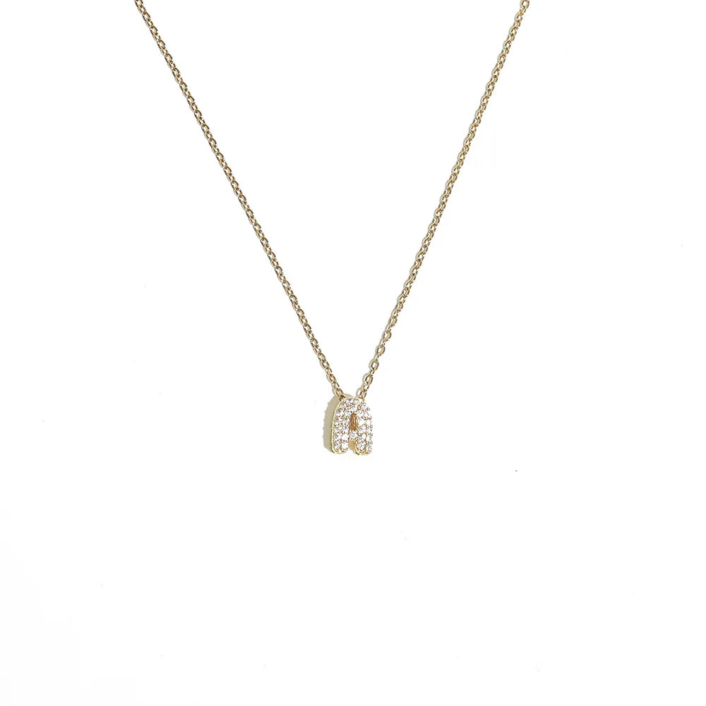 Damen-Choker mit minimalistischem Anhänger Initiale a