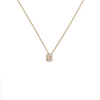 Damen-Choker mit minimalistischem Anhänger Initiale b