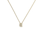 Damen-Choker mit minimalistischem Anhänger Initiale e