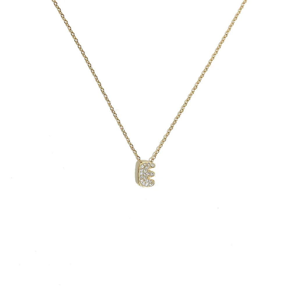 Damen-Choker mit minimalistischem Anhänger Initiale e