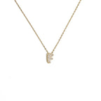 Damen-Choker mit minimalistischem Anhänger Initiale f