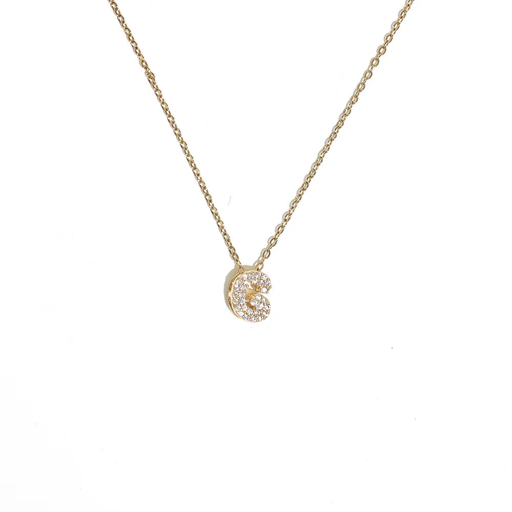 Damen-Choker mit minimalistischem Anhänger Initiale g