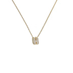 Damen-Choker mit minimalistischem Anhänger Initiale h