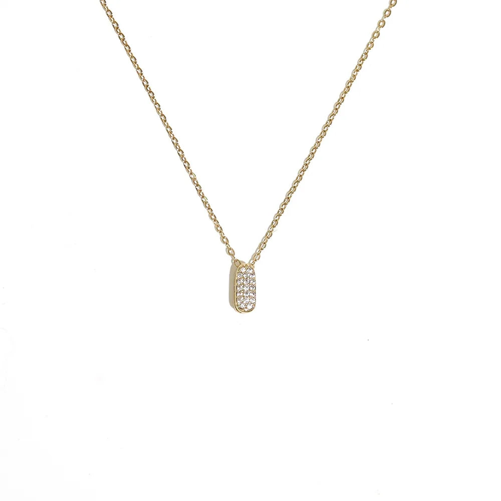 Damen-Choker mit minimalistischem Anhänger Initiale i