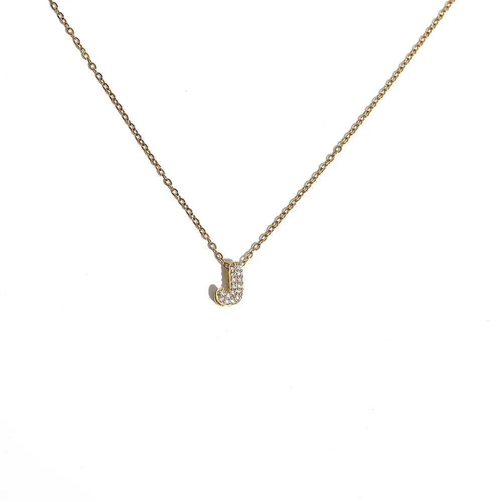 Damen-Choker mit minimalistischem Anhänger Initiale j