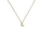 Damen-Choker mit minimalistischem Anhänger Initiale l