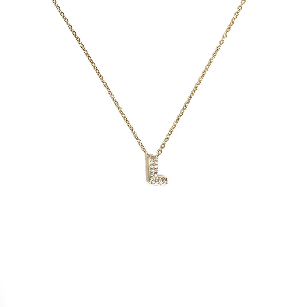 Damen-Choker mit minimalistischem Anhänger Initiale l