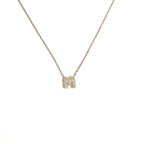 Damen-Choker mit minimalistischem Anhänger Initiale m