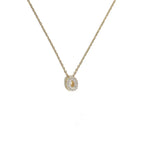 Damen-Choker mit minimalistischem Anhänger Initiale o