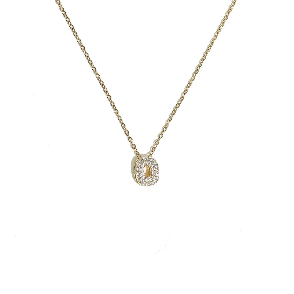 Damen-Choker mit minimalistischem Anhänger Initiale o