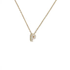 Damen-Choker mit minimalistischem Anhänger Initiale p