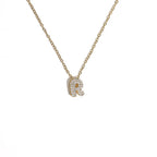 Damen-Choker mit minimalistischem Anhänger Initiale r
