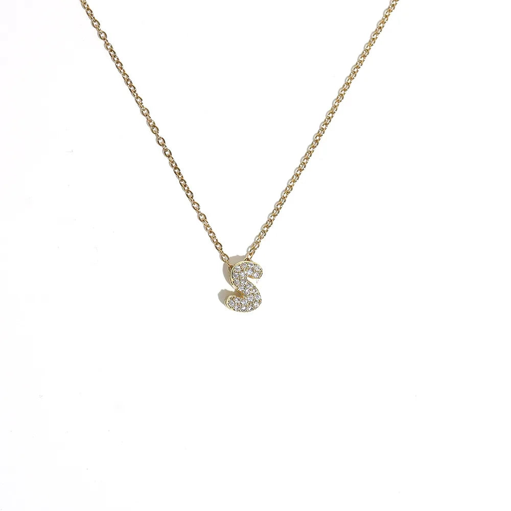 Damen-Choker mit minimalistischem Anhänger Initiale s