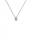 Damen-Choker mit minimalistischem Anhänger Initiale s