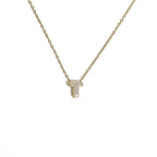 Damen-Choker mit minimalistischem Anhänger Initiale t