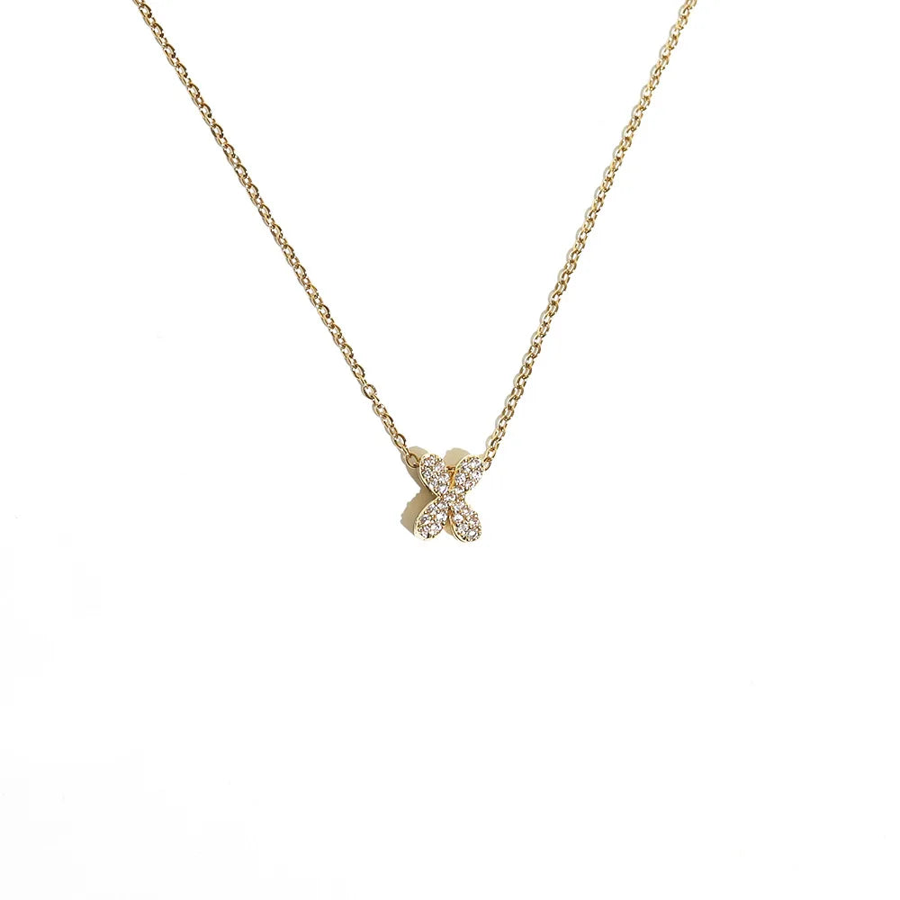 Damen-Choker mit minimalistischem Anhänger Initiale x